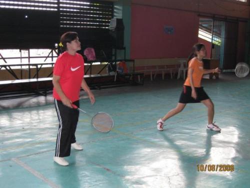 playing badminton - taken in 2008