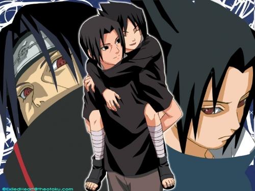 itachi and sasuke - they're brothers.truly brothers.itachi love sasuke so much but he just never say it.he's now my favorite char in naruto...