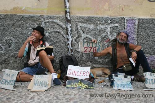 beggars in the street - begging, dirty