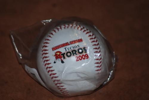 Toros Baseball - souvenir baseball of Tucson Toros Inaugural Season 2009