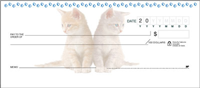 My New Cheques!!!  - Aren&#039;t they purrrr-fect? 