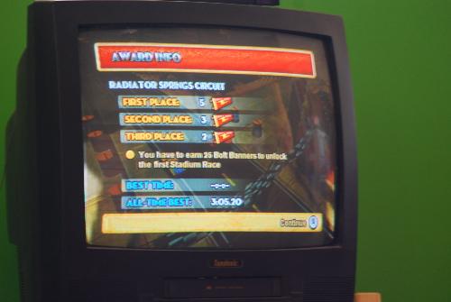 Cars Maters Nationals - screenshot of playing Cars Maters Nationals video game on the Nintendo Wii