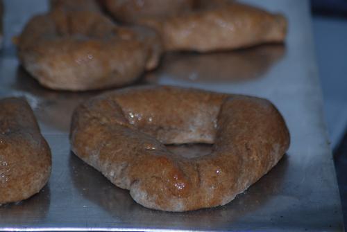 Triangle Pretzel - pretzel shaped like a triangle I made with a honey wheat pretzel dough recipe