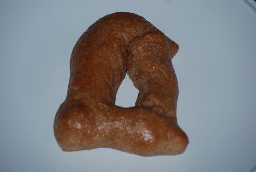 Penguin Pretzel - pretzel I made using a honey wheat pretzel recipe and shaped it like a penguin
