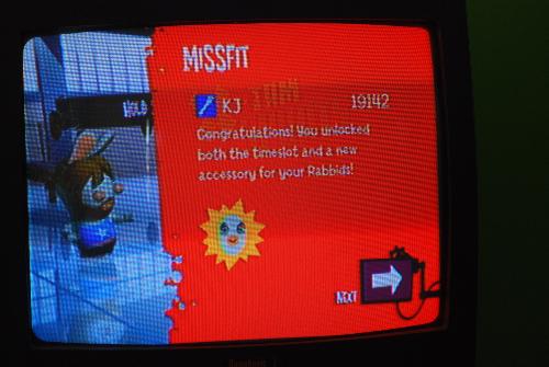 Rayman Raving Rabbids TV Party - screenshot of playing the game on the Wii