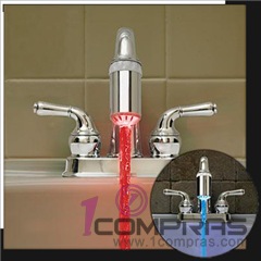 Water Stream Temperature Sensitive LED Tap Faucet  - Designed by use of the electric conductivity of water Made with chromate treated ABS Can be connected to shower head with adapters Product size: 69 mm in height,34 mm in diameter Power supply: 3 X LR44 battery  Special Price: USD8.56 coupon code: 1compras   http://www.1compras.com/product_info.php?cPath=29&products_id=3324&&currency=USD