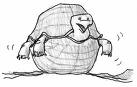 Picture of a really fat turtle - fat turtle cartoon drawing