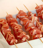 Bacon - Bacon in little portions, stylish and nice to server at a cocktail :)