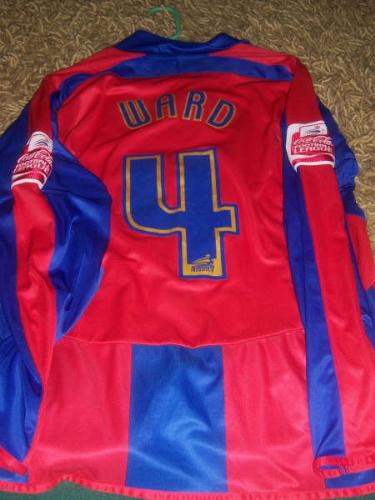 Crystal Palace - Here's a picture of Crystal Palace's memorabilia, in this case player Ward's old fancy jersey.