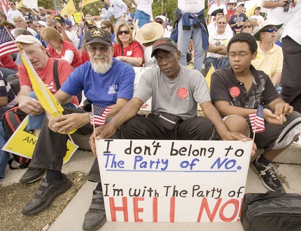 Racist protesters? -  Are these the angry white republican tea party protesters the media is always talking about? If you think this is the exception, think again.