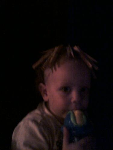 My Son With Clothes Pin Dreads - Here is the latest hair style soon to be loved by millions!