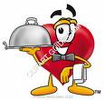 food - cartoon heart food server