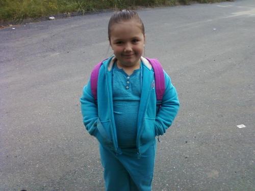 My oldest daughter - My oldest daughters first day of Kindergarden.