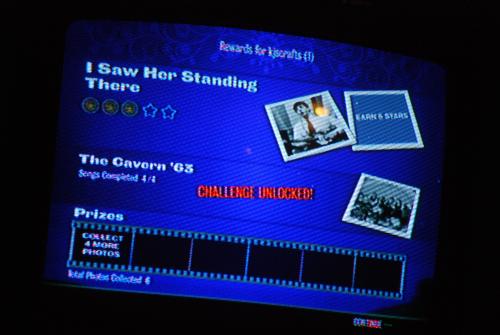 Beatles Rock Band - I saw her standing there The Beatles version of Rock Band on the Wii