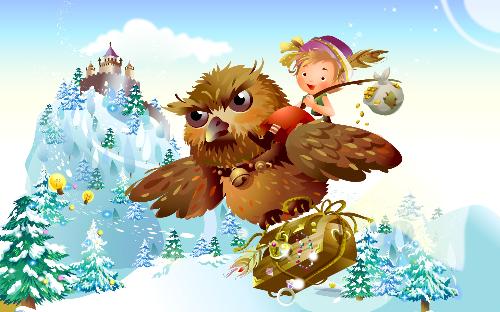 fly to the castle - we are flying to castle on the mountain.