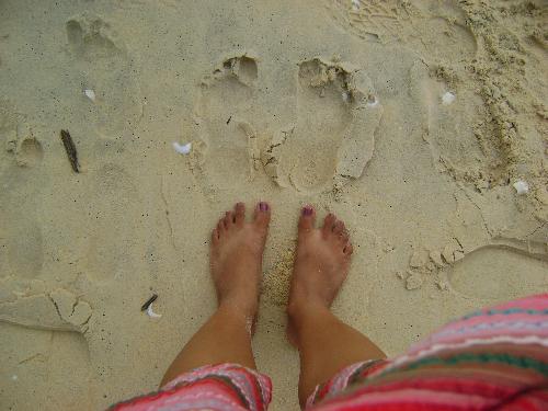 Lonely feet - This photo was captured in coastal South India. The photo represents how sometimes a person is happy/sad in his own company.