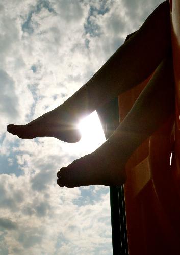 Sunshine  - My sister's feet, they make me smile:)