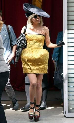 Lady Gaga - She just looks uncomefortable.