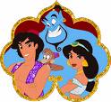 aladdin - there they are... aladdin, jasmine and the genie! hehehe