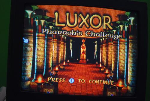 Luxor Pharoah's Challenge - screenshot of playing a puzzle game on the Wii