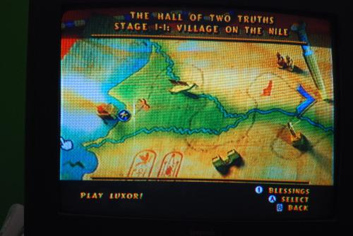 Luxor Pharoah's Challenge - screenshot of playing a puzzle game on the Wii