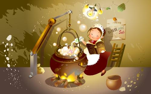 a hard-working maid - a hard-working maid, also a reading-lover