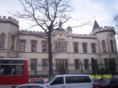 Building built like a castle - Here is a building that if my story is correct, one of the first mayors of the city of Odessa had this built for his mother in law. His wife had wanted her mother to stay near by and so he built this building to her likings. There is a bridge that he had build later to be able to get from his place to her house afterwards that is still there. There is a tradition that when you get married you place a lock on this 'MOther-in-Law' bridge to show your love and devotion to your wife and her mother.