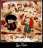 Give me my heart back! Love Stinks! - Picture of a couple and one wanting their broken heart back