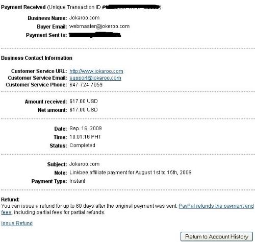 Payment proof from Linkbee - Image: Format : JPEG Width : 602 pixels Height : 571 pixels Resolution : 8 bits