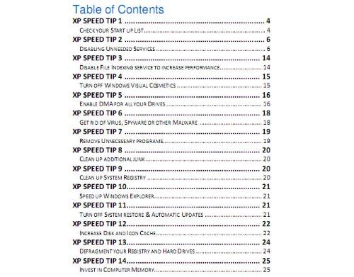 Windows Xp Speed Tips - Image Format : JPEG Width : 669 pixels Height : 523 pixels Resolution : 8 bits