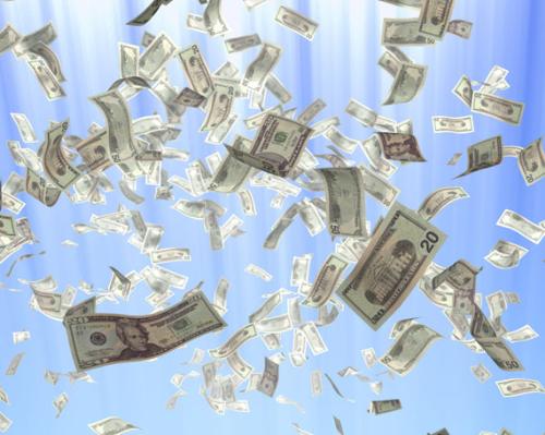 Falling Money - Money is falling from the sky!!!