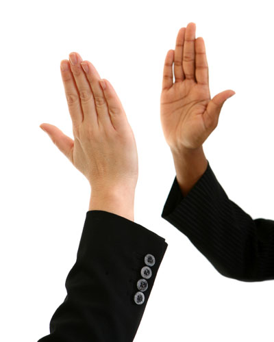 high five - highh five...