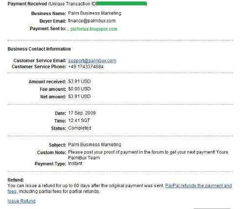 2nd payment from palmbux - This is my 2nd payment from palmbux.