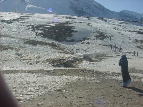 Rohtang Pass - This is the photo of Rohtang Pass in Himachal Pradesh in India. This is among the highest motorable passes in the world. With a height of 4111 metres on the Kelong Manali route, this is a magnificent place.I visited this place last year in October and absolutely fell in love with it. Snow clad peaks all round with patches of brown here and there makes it heaven on earth. I would recommend it for a visit to everybody