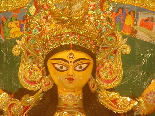 Goddess Durga - This is the picture of one of the most worshipped of HIndu Gods- Goddess Durga. 'Durga Puja' as the festival of worshiping the goddess is called, is the greatest festival of us Bengalis. This Puja is just around the corner, starting on the 24th of this month. The Goddess Durga is the symbol of triumph of good over evil as she is portrayed killing the demon Mahisasura. I just wish she blesses all of us!