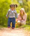 First Step - When the first child of a mother learn to walk the mother's joy know no bounds.This is a heavenly joy.