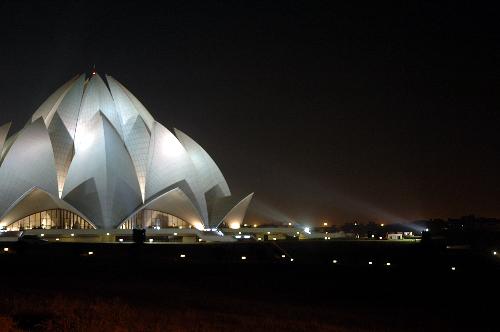 Lotus Temple - A temple which is built in a shape of a lotus.