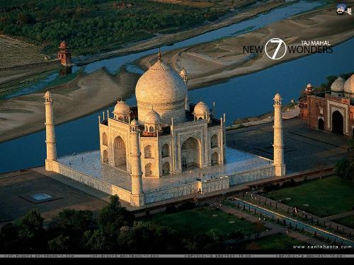 Taj Mahal - Taj Mahal from helicopter.