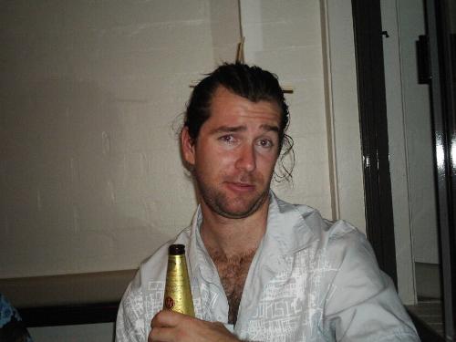 handsome when im drunk! - a fun night out with alot of friends, one does tend to indulge a bit too much, and accidentally wind up with chopsticks in their hair!
