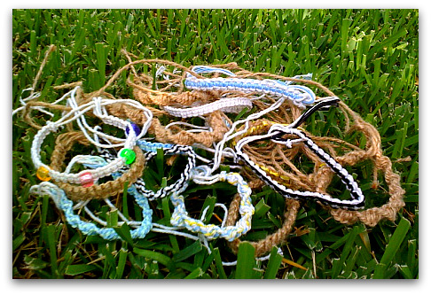 Hemp Galore! - These are several different types of hemp bracelets that I make. They all are hand-made by myself and are very cute. You can choose your colors to make your bracelet extra special.