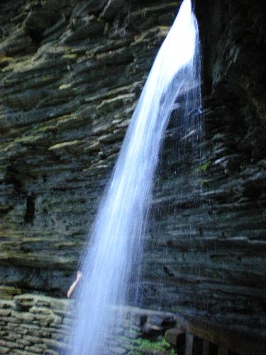 under the fall - after walking under the fall!