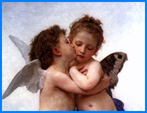 the first kiss - The First Kiss by William Adolphe Bouguereau