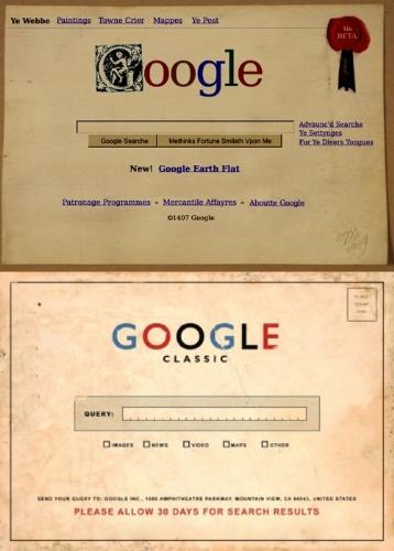 google in history - google in 15th century, google classic