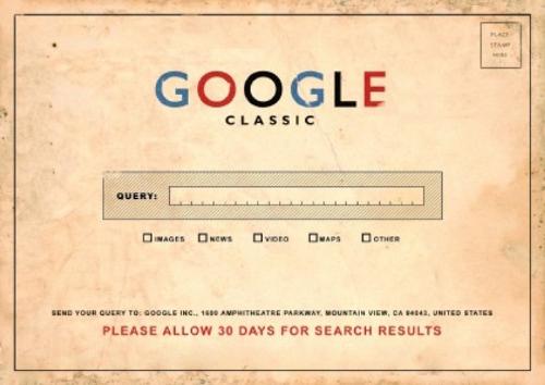 google classic - google in pre-internet time