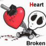 stab heart - heart broken...