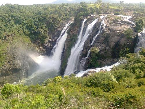 Waterfall  - Beautiful waterfall, running down with force.
