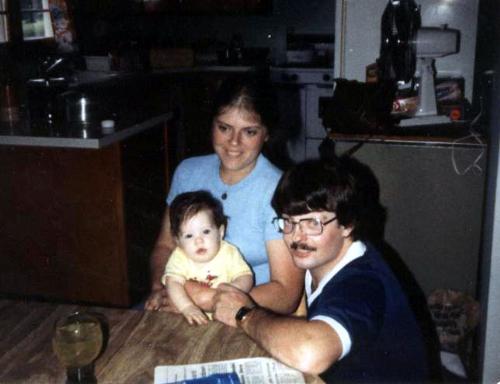 My Brother Alan taken in 1982  - This is one of my most favorite photo's of my brother Alan & I together  and I am holding Alan's little girl here Kristi My oldest niece;  I really really love this old photo of us together;  Miss you dear brother!!