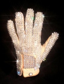 mj's glove - michael jackson's beaded glove.