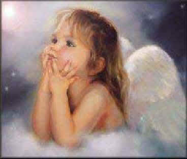 Lil' Angel Thinking - I always liked this picture. I've always liked angels and this picture is so sweet.