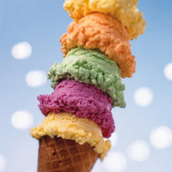 ice cream cone - even though I love ice cream, I've never had a cone with this much ice cream on it!